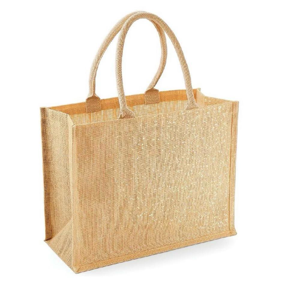 Sac en toile de jute pailleté